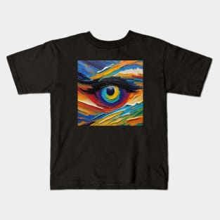 Colorful Eye Painting. Oil painting eye. Artsy colorful eye. Painting Lovers. Colorful Art. Colorful Paintings. Eye Art. Kids T-Shirt